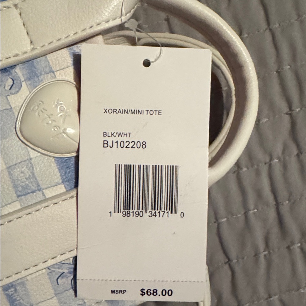 Betsey Johnson Blue and White Mini Crossbody Bag - Picture 12 of 12